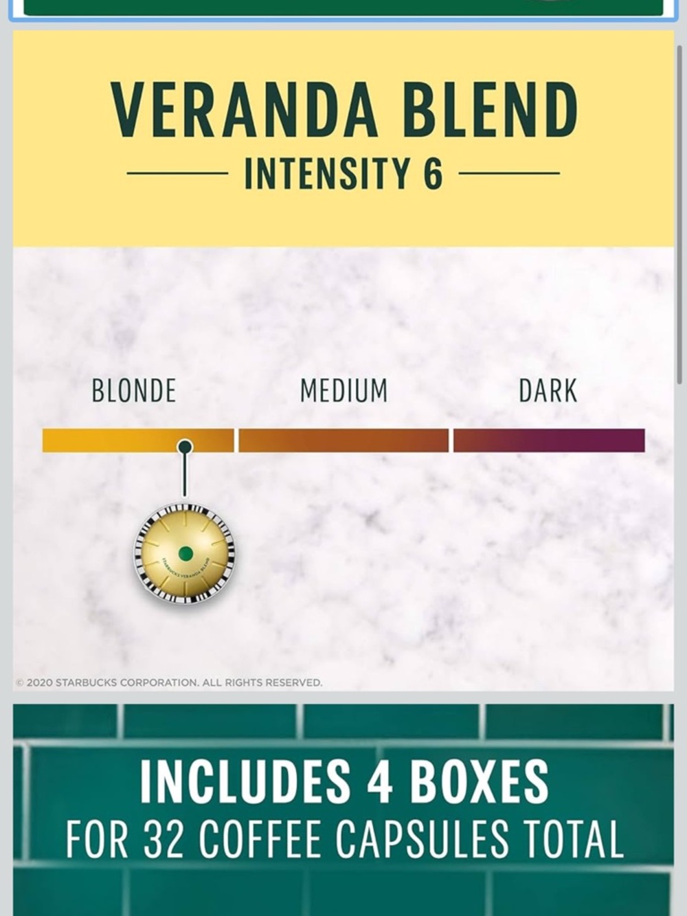 Starbucks by Nespresso Vertuo, Veranda Blend, Blonde Roast Coffee, 32-count - Picture 2 of 5